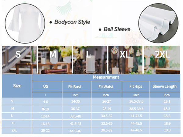 Size Chart for Petite Size