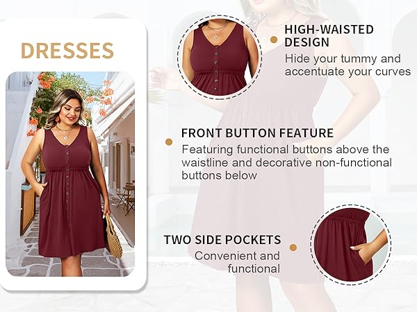 Plus Size Button Down Dress