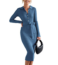 sweater dress for women wedding guest dresses V Neck fall dresses long sleeve dress