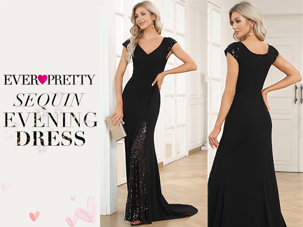 V Neck Bodycon Maxi Wedding Guest Dresses Black dress ball gown summer dress