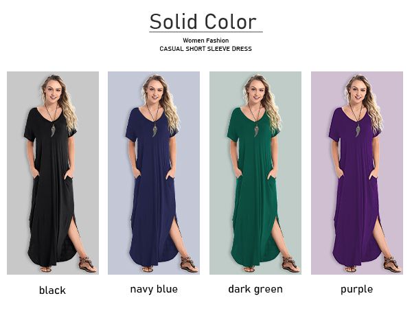 solid maxi dress