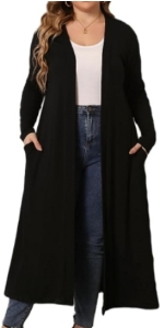 Plus Size Maxi Cardigan