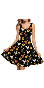 sunflower chickens dress