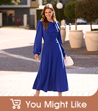 Puff long sleeve dress crewneck midi dress bow tie maxi dress wedding guest dresses line dresses