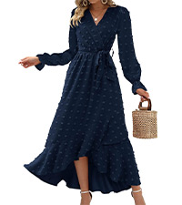 flowy long maxi dresses women cocktail dresses wedding guest dresses swiss dot boho dresses