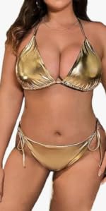 Plus Size Metallic Swimsuits