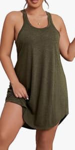 Plus Size Nightgowns Tank Sleep Shirts