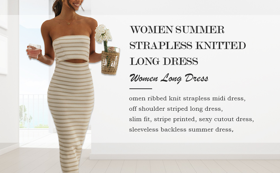 Summer Strapless Knit Dress