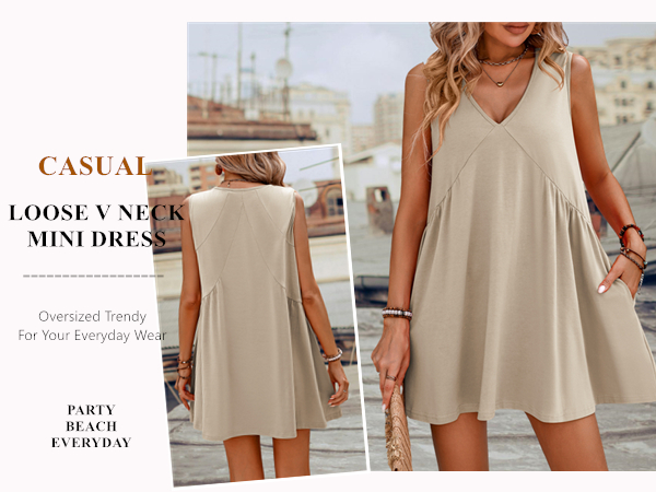 Pleated Flowy Sundress for Women