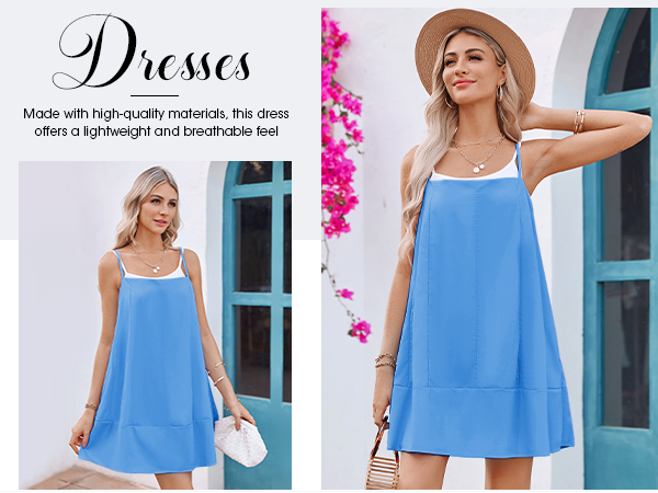 Fisoew Womens Sleeveless Summer Dresses