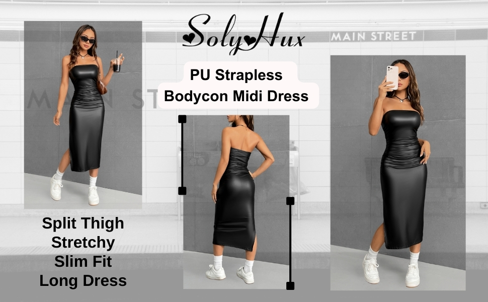 pu tube dress