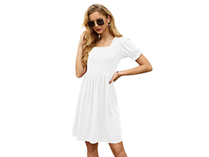 short sleeve white dress little white dress womens white dresses for funeral summer white mini dress