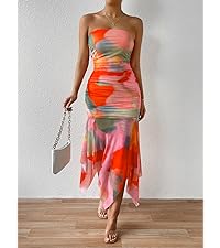 Tie Dye Strapless tube dress