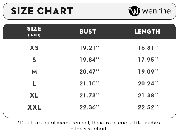 sizing renference