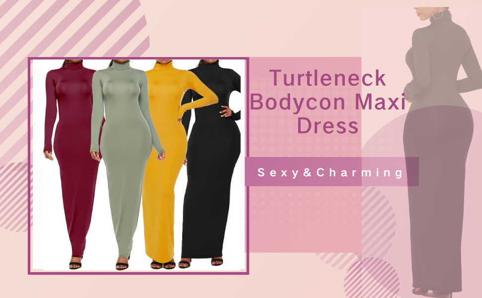 Turtleneck Maxi Dress