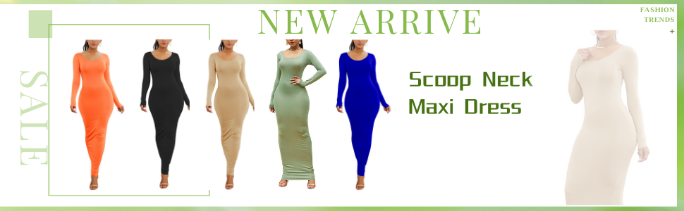 Scoop Neck Maxi Dress