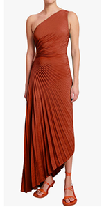 One Shoulder Pleated Dress