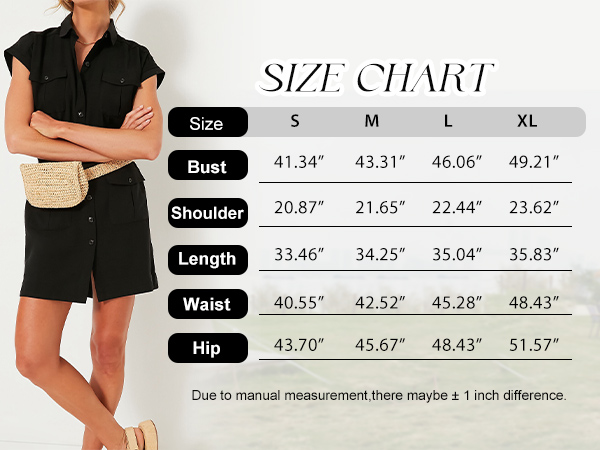 Womens Button Down Collar Neck Shirt Dress with Pockets Casual Loose Tie Waist Midi Dresses