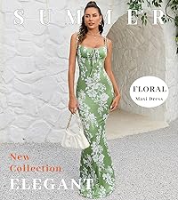 Spaghetti Strap Floral Bodycon Maxi Dress