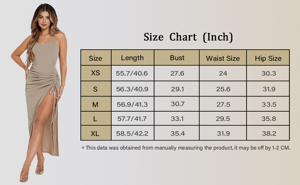 Verdusa Women&#39;s Open Back Split Thigh Drawstring Ruched Front Long Halter Dress 3