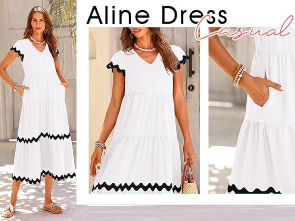 vacation outfits for women tiered dress long summer dress spring outfits for women