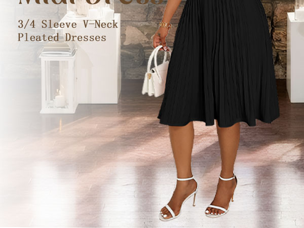 pleated dress