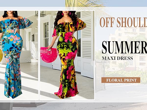 off shoulder maxi dress for women (4)