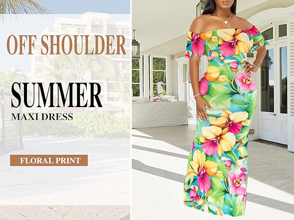 off shoulder maxi dress for women (3)