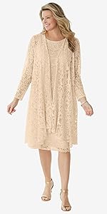 2 piece Lace Jacket Dress