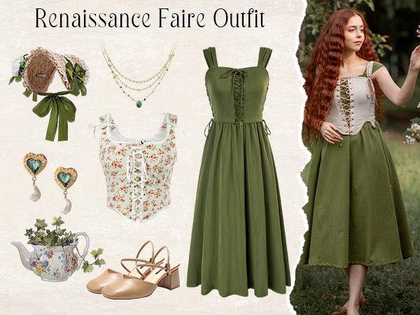 Women Cottagecore Fairy Peasant Dress