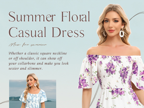 summer floral beach dress