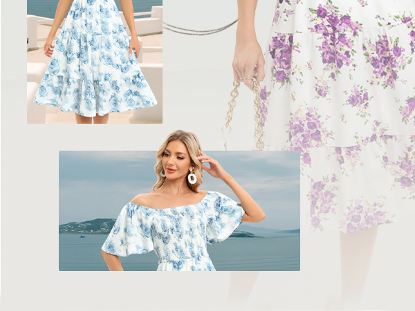 summer boho midi dress