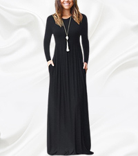 long sleeve maxi dress