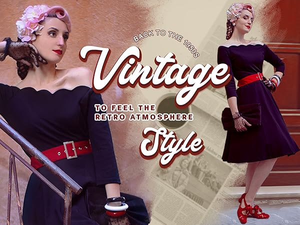 1950s Retro Vintage Cocktail Swing Dresses