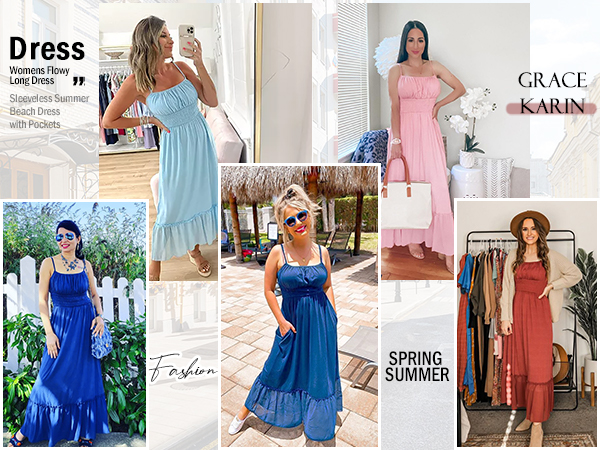 summer maxi dress for women