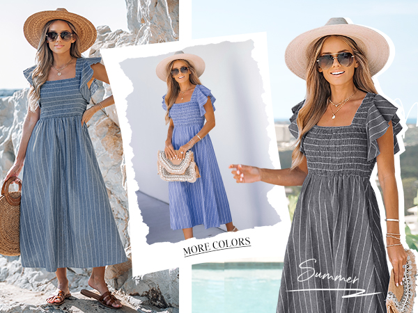 square neck ruffled sleeve maxi dress beach forma dress