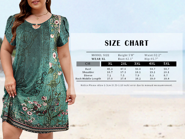 plus size t shirt dresses knee length flowy comfy floral tunic dress