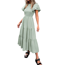 Cocktail Dresses Casual Dresses Long Beach Dress Flowy Tiered Dress Vacation Dresses Boho Midi Dress