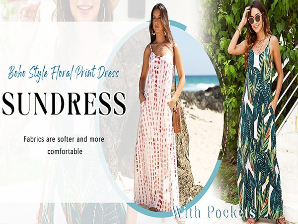 womens summer maxi dress with pockets