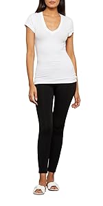 BCBGMAXAZRIA Women''s Liana Short Sleeve V Neck Top