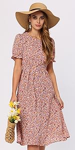 B0BN7BMMTM Floral Midi Dress