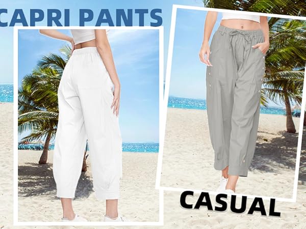 Baggy Capri Pants for Women