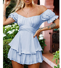 short sleeve romper cute jumpsuit boho chiffon