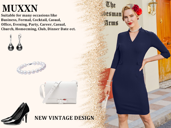 Vintage Cocktail Work Pencil Dresses