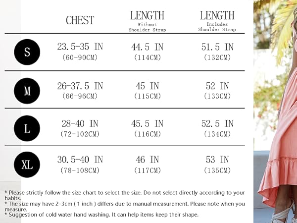 R.Vivimos Size Chart