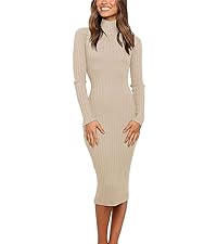 slim fit knit dress for women