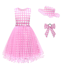 Girl Pink Gingham Dress