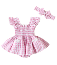 Baby Girl Pink Gingham Dress