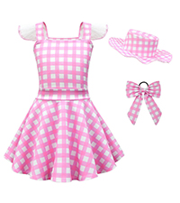 Girl Pink Gingham Dress