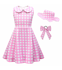 Girl Pink Gingham Dress